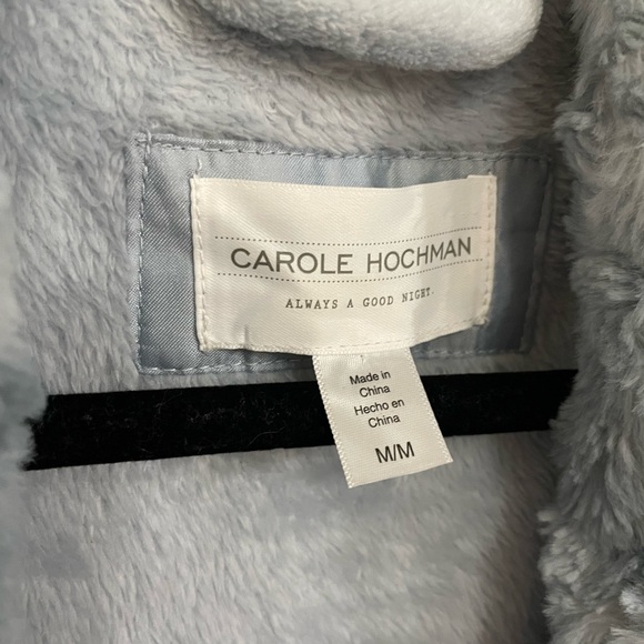 Carole Hochman Plush Wrap Robe Women's Baby Blue Super Soft Medium - Picture 9 of 10